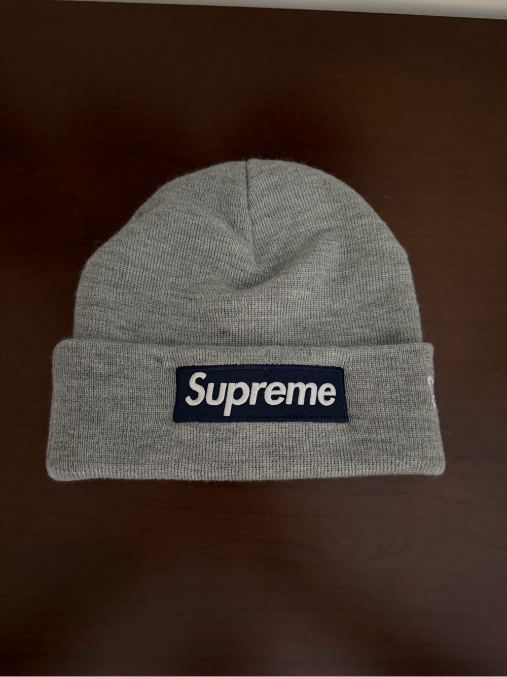 Supreme Gray Box Logo Beanie